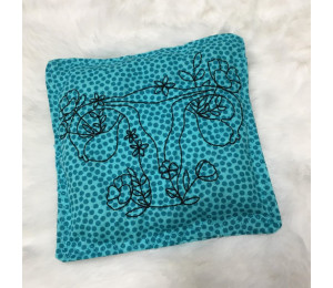 Stickdatei - Gebärmutter Uterus geblümt Doodle